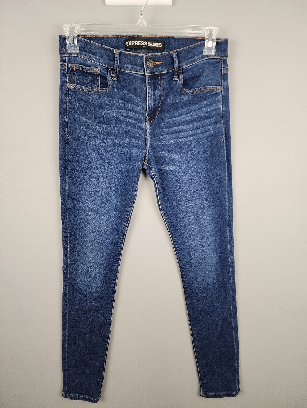Express Legging Ultimate Stretch Mid-Rise Jean in Dark Blue